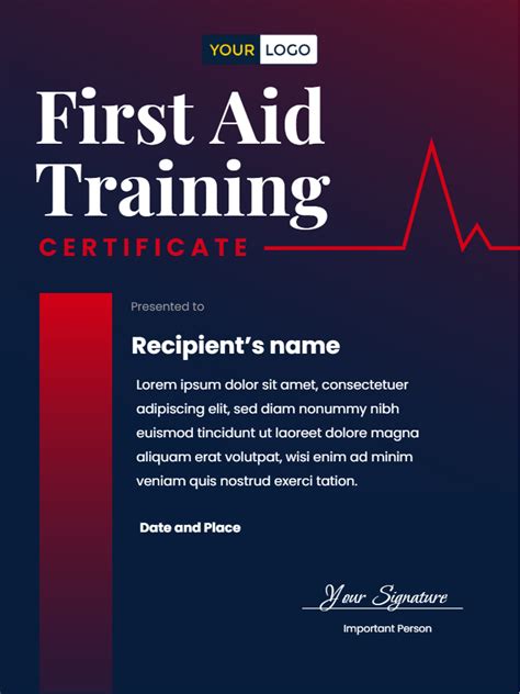 8 Free First Aid Certificate Templates