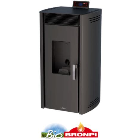 Bricosol Estufa De Pellet Bronpi Modelo Noa Kw Color Negro