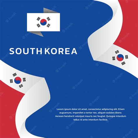 Premium Vector Illustration Of South Korea Flag Template