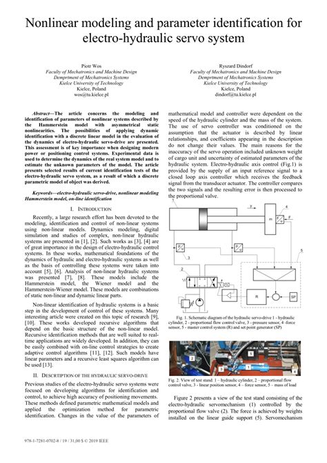 Pdf Nonlinear Modeling And Parameter Identification For Electro