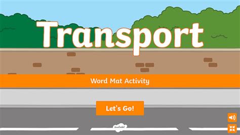 Transport Interactive Word Mat Activity