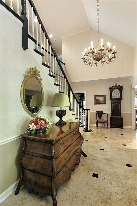 40 Fantastic Foyer Entryways With Staircases In Luxury Homes Images