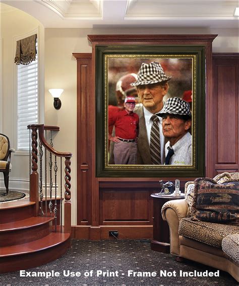 Paul Bear Bryant Alabama Crimson Tide Ncaa Football Art Print Etsy