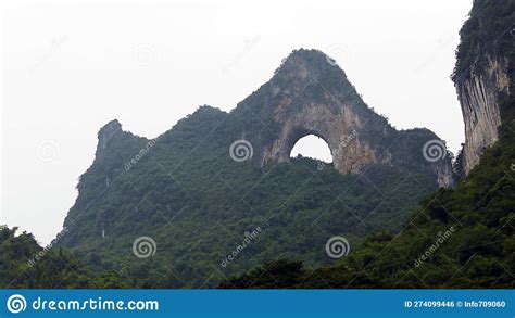 View of Moon Hill, Yangshuo, China Stock Photo - Image of scene ...