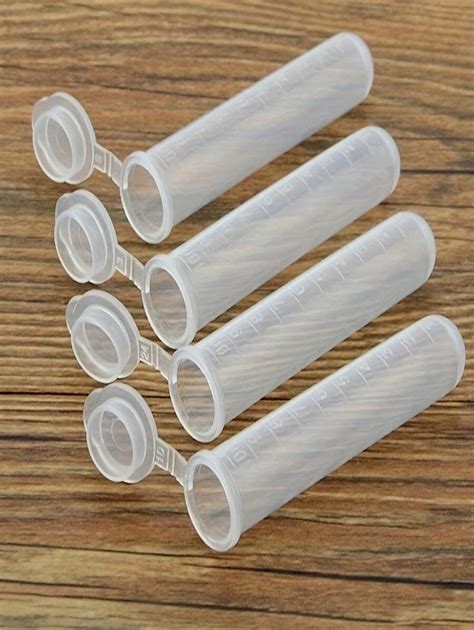 Pack White Plastic Centrifuge Tubes With Round Bottom Andgraduated