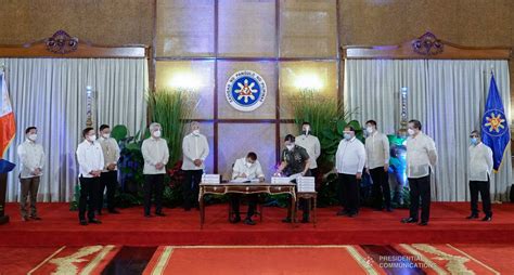 President Rodrigo Roa Duterte Leads The Ceremonial Signing Of The