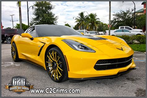 C2C Rims: 2014 C-7 Corvette Stingray Yellow with 20" XO