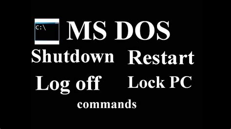 How To Shutdown Restart Logoff And Lock Computer Using Cmd Ms Dos