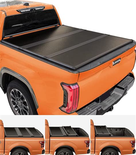 Amazon TIPTOP Tri Fold Hard Tonneau Cover Truck Bed FRP On Top For