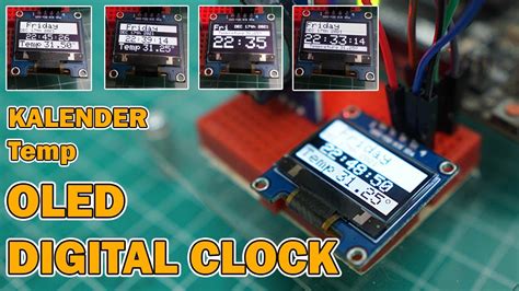 Lcd I C Oled Arduino Jam Digital Dengan Rtc Ds Youtube