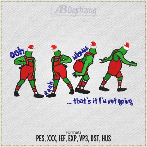 Thats It I M Not Going Grinch Embroidery Design Abdigitizing