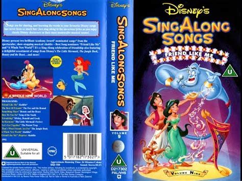 Disney Sing Along Songs Friend Like Me Vhs Uk