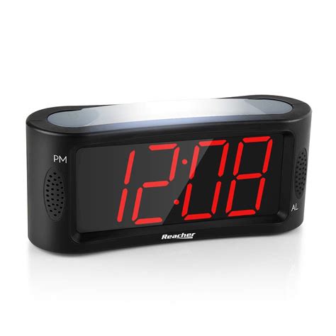 Reacher Large Led Digital Alarm Clock Desk Bedside Clock With Night