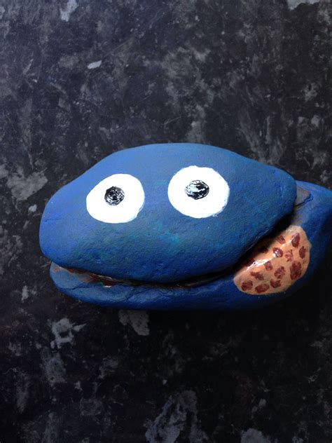 Cookie Monster Rock Monster Rocks Monster Cookies Painted Rocks