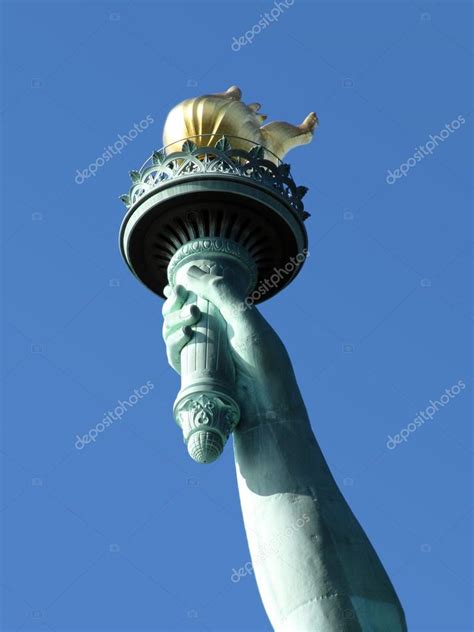 Statue of Liberty torch closeup Stock Photo by ©hurleysb 28168313