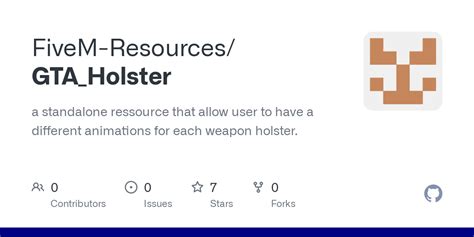 GitHub - FiveM-Resources/GTA_Holster: a standalone ressource that allow ...