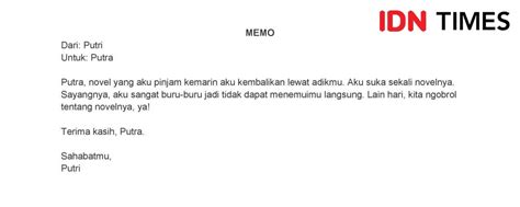 Contoh Memo Resmi Dan Tidak Resmi Begini Cara Membuatnya