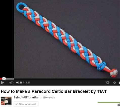 Free Video Tuto How To Make A Paracord Celtic Bar Bracelet By Tiat