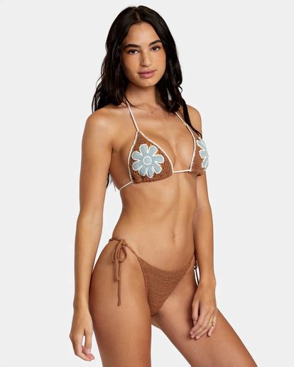 Cotton Crochet Side Tie Cheeky Bikini Bottoms Rvca