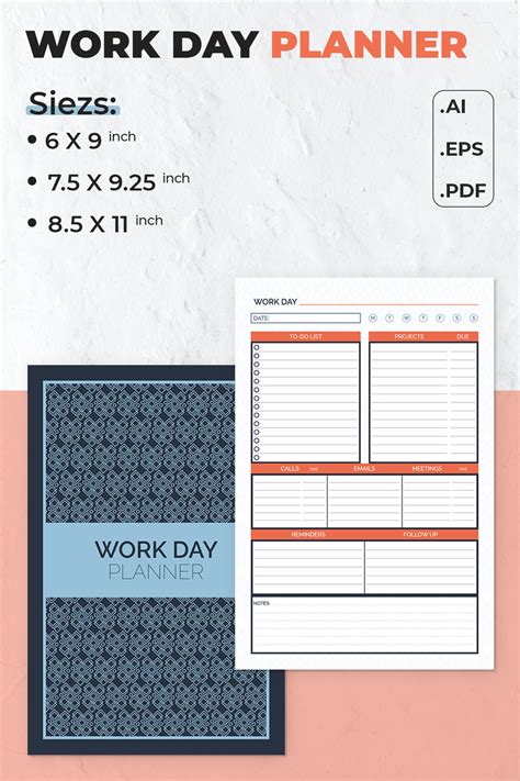 Work Day Planner | Printable Template