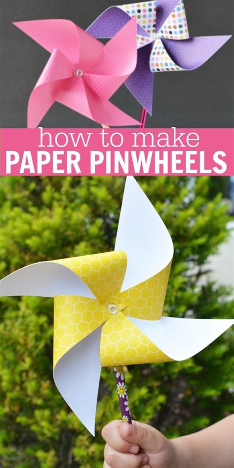 How To Make Paper Pinwheels Easy Paper Pinwheels Diy