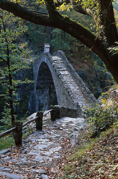 Old Stone Bridge Over The River Melezza License Image 70011399