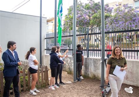 Hastear da Bandeira Verde Eco Escola na Escola Secundária de