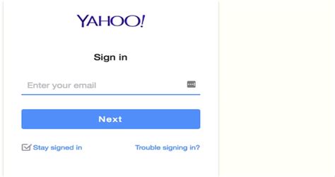 Yahoomail Iniciar sesión Página de inicio de sesión de la