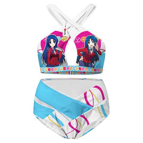 Ami Kawashima Crisscross Swimsuit Anime Bikini Gear Otaku