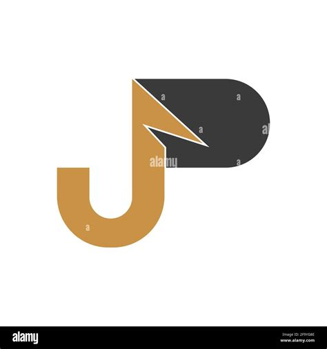 Initial Jp Letter Logo With Creative Modern Business Typography Vector