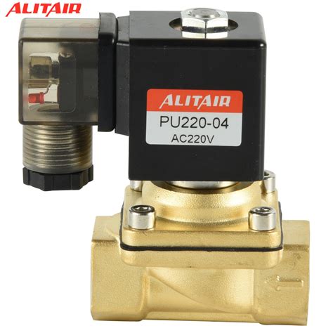 AC220V Electromagnetic Valve PU220 04 Brass Direct Action