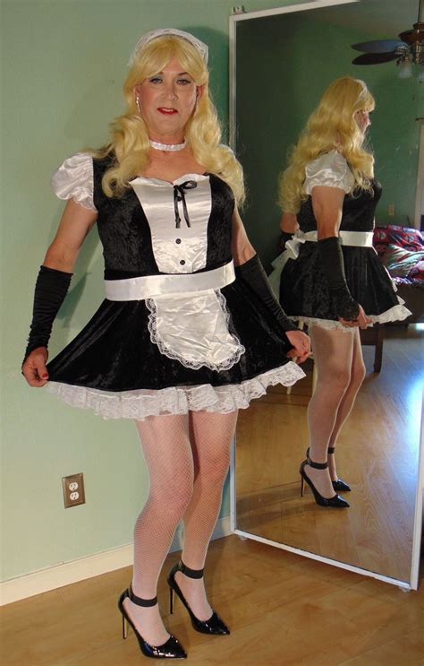 Sissies Always Prepup In The Mirror While Waiting Patiently For Her Orders Sissy Maid Dresses