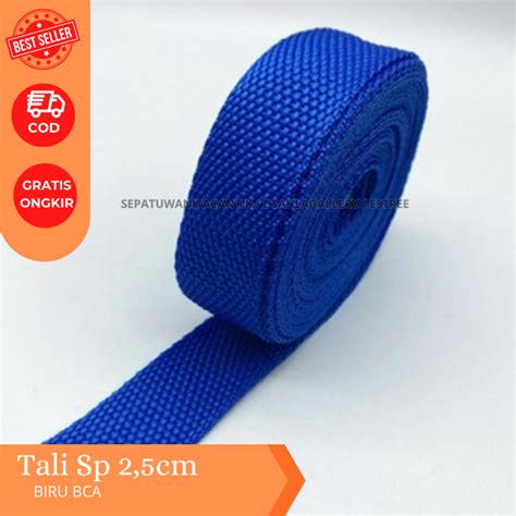 Jual Tali Webbing Warna Biru Tali Webing Cm Tebal Kuat Tali