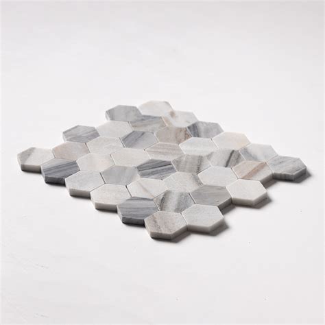 Skyline Polished Hexagon Marble Mosaic X X Marble Kitchen