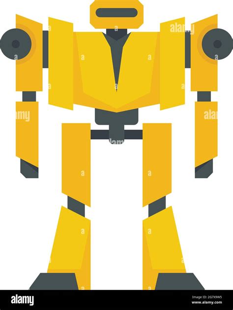 Guard Robot Transformer Icon Flat Illustration Of Guard Robot Transformer Vector Icon Isolated