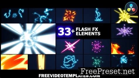 Flash Fx Elements Pack Davinci Resolve Video Template