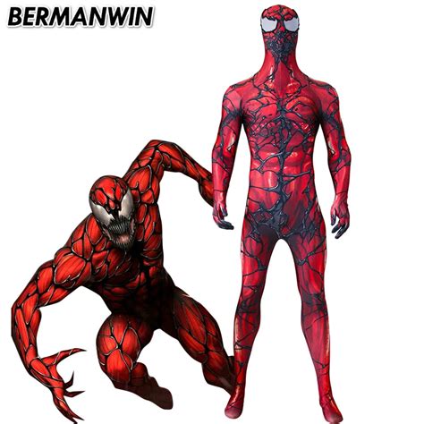 BERMANWIN High Quality Red Venom Costume Muscle Shade Venom Cosplay ...