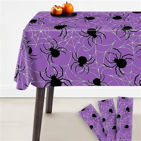 Amazon KatchOn Spider Web Table Cloth Pack Of 3 Purple And