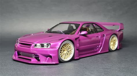 3D Printed WIDEBODY KIT FOR SKYLINE R34 TAMIYA 1 24 48 OFF