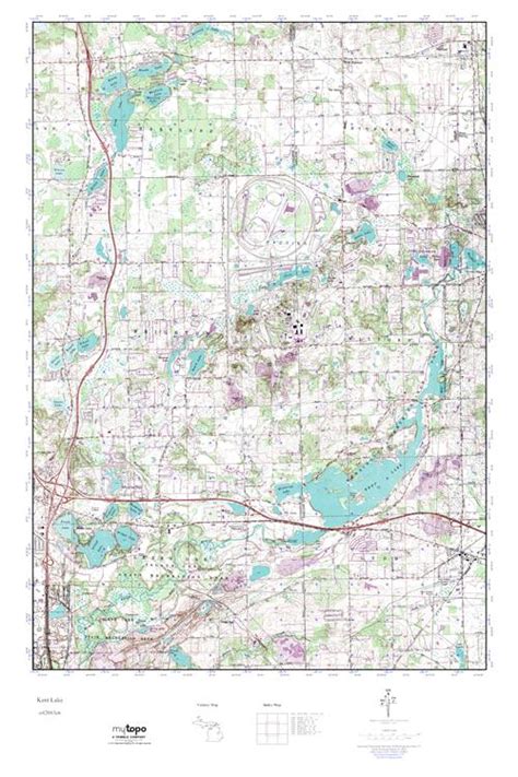 Mytopo Kent Lake Michigan Usgs Quad Topo Map