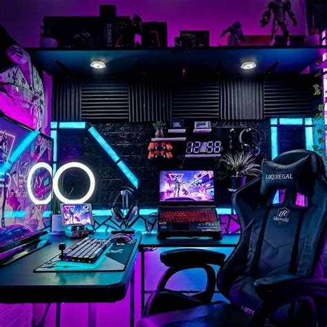 Rate this setup out of 10! Amazing neon setup! | Phòng game, Phòng giải ...