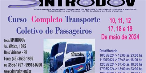 Curso Completo Transporte Coletivo De Passageiros Sintrodov