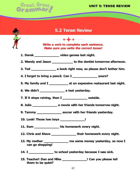 Esl Grammar Tenses Review Quiz Stickyball Esl Lessons