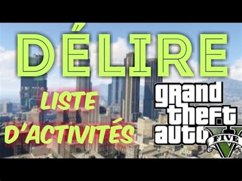 FR LIVE 428 DÉLIRE LISTE D ACTIVITES GTA 5 ONLINE YouTube