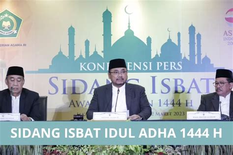 Kemenag Gelar Sidang Isbat Penetapan Hari Raya Idul Adha H