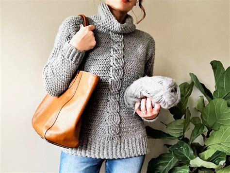 Ashlyn Cabled Crochet Sweater Pattern It S Sew Easy