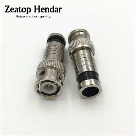 10 Pcs Bnc Male Compression Connector Jack For Coaxial Rg59 Cable Cctv