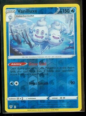 Pokemon VANILLUXE 047 189 Darkness Ablaze RARE Rev Holo MINT EBay