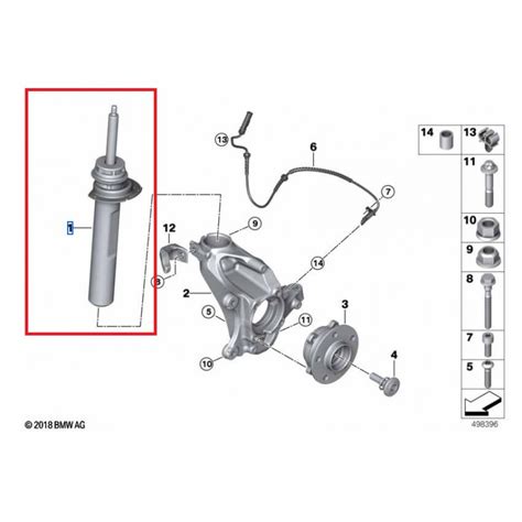 Amortisseurs AVANT coté au choix pour BMW X1 F48 Coté Avant coté passager