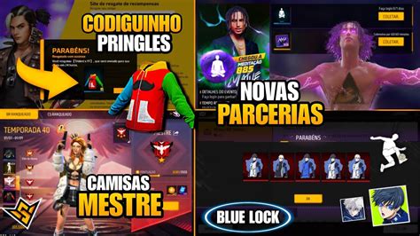 Skins Ff X Blue Lock Camisas De Mestre Codiguinho Pringles Parceria